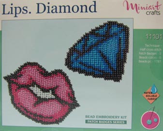 Perlenstick-Set Badge Lips & Diamond